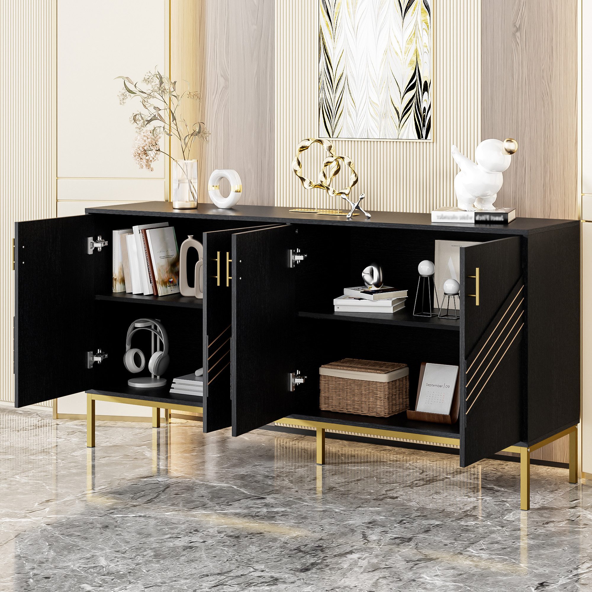 Merax Sideboard (160 L x 40 günstig online kaufen