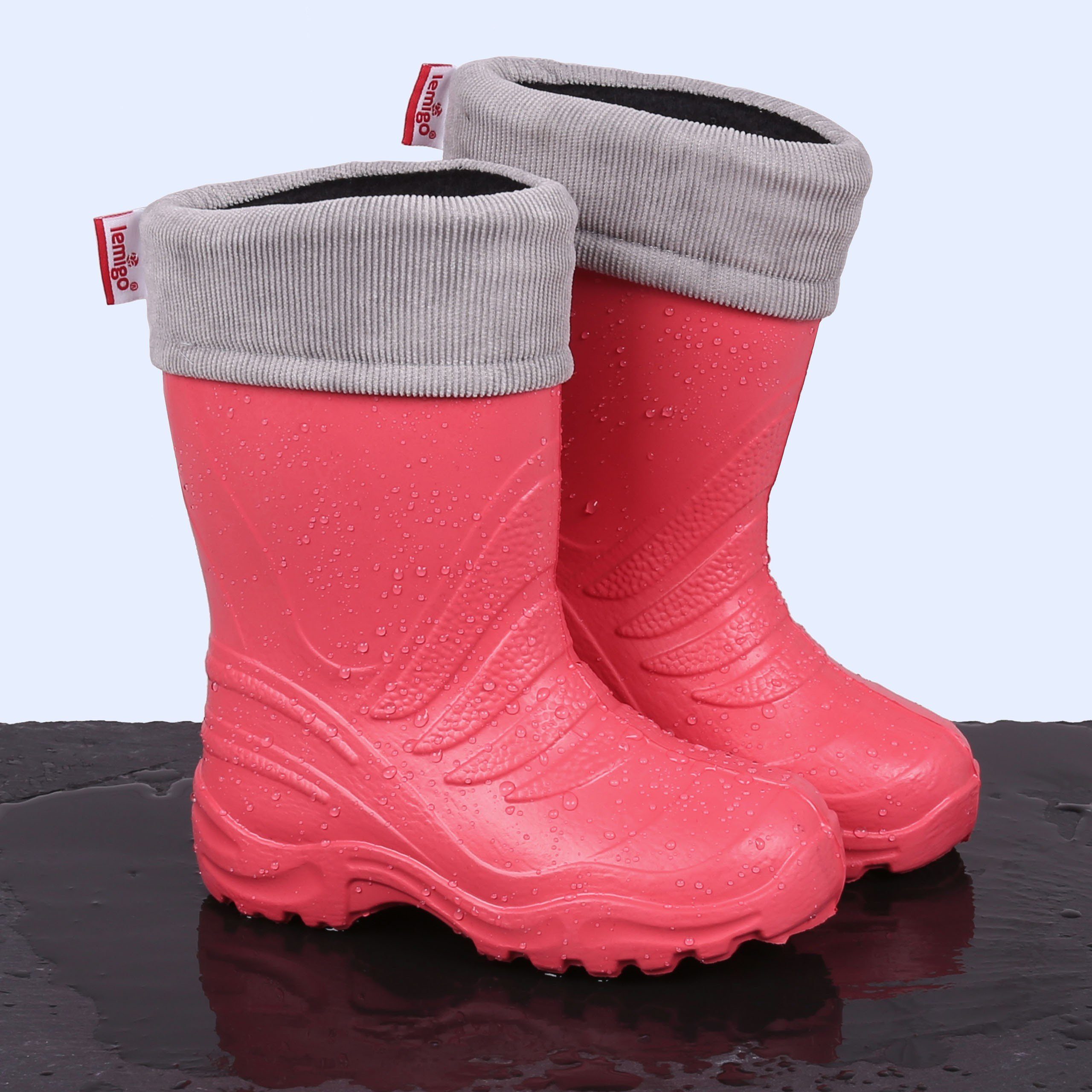 Lemigo Korallenrote Regenstiefel für Kinder TERMIX LEMIGO 32-33 EU Hausschuh