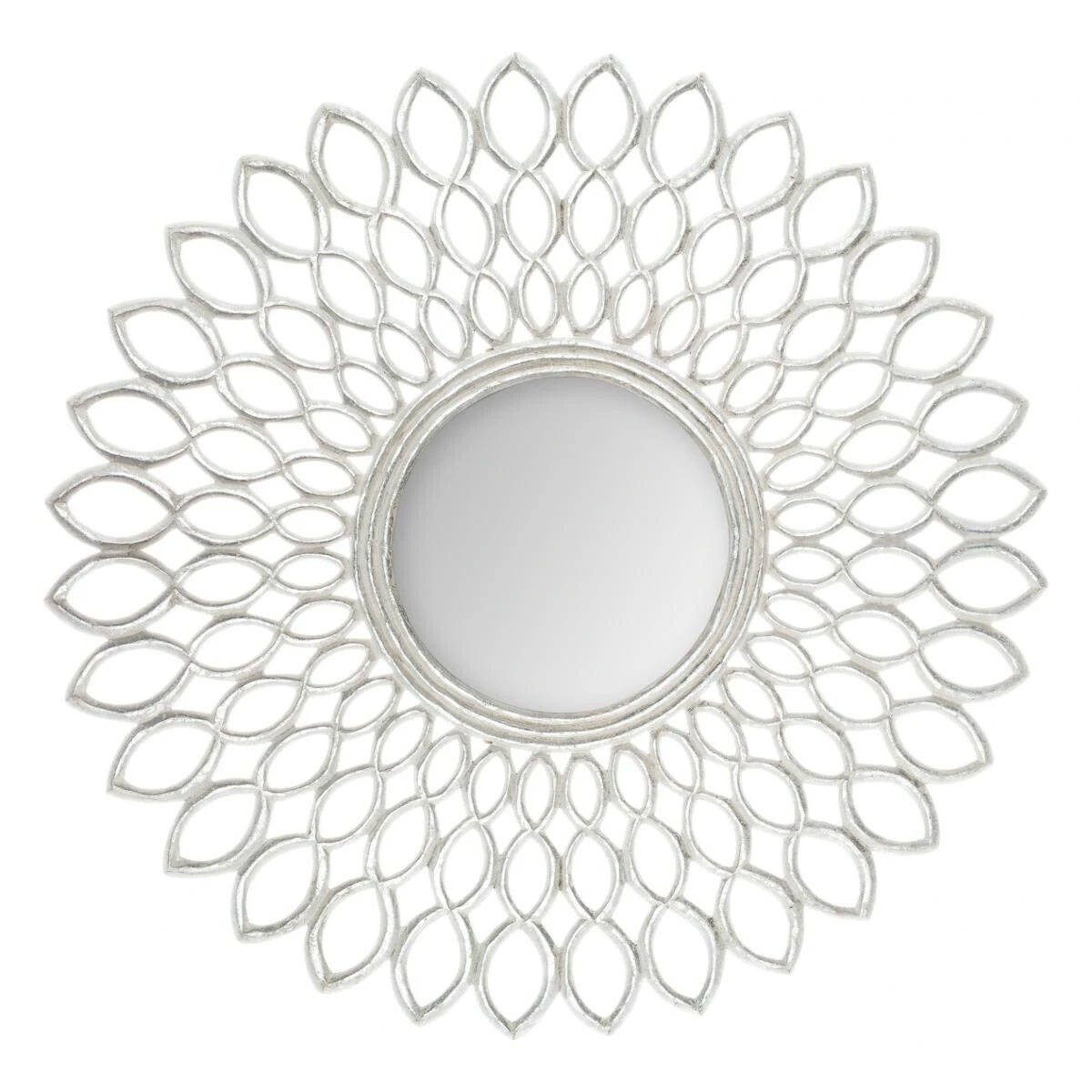 Atmosphera Créateur d'intérieur Wandspiegel Deko-Spiegel FLOWER, Ø 90 cm, Deko-Rahmen