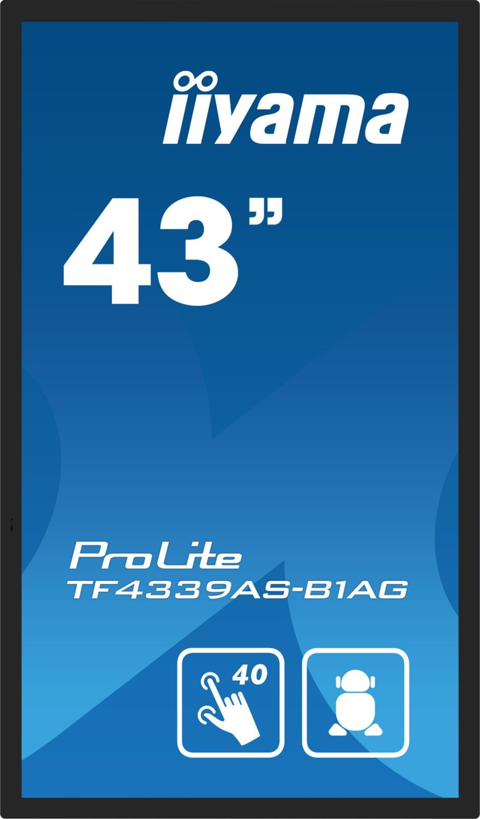 Iiyama Dis Public 43 TF4339AS-B1AG TFT-Monitor (3840 x 2160 px, 2.4K Ultra HD, 8 ms Reaktionszeit, 60 Hz, IPS, Touchscreen, Lautsprecher, HDCP)