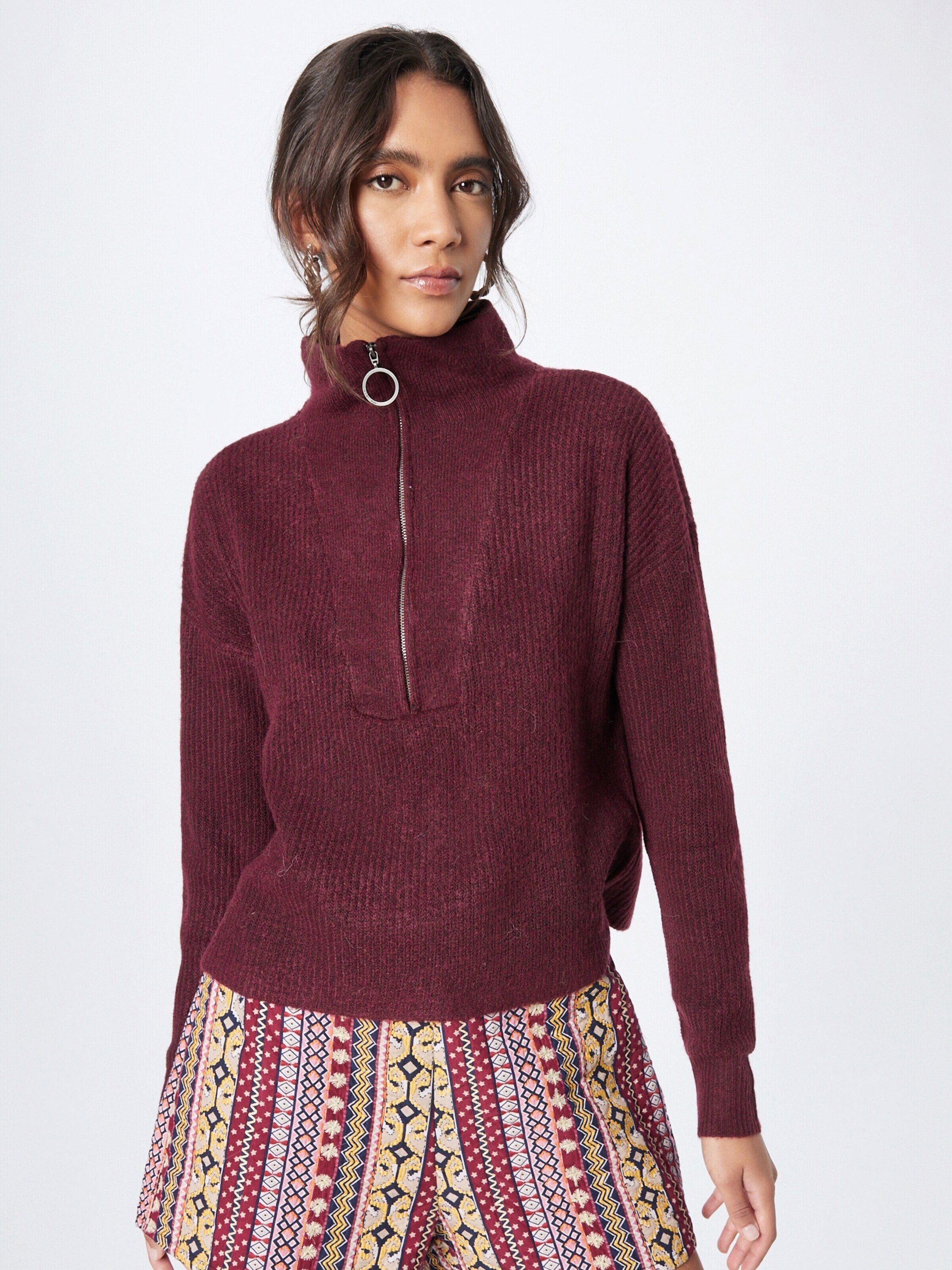 Noisy may Strickpullover Wine Alice Plain/ohne 27015021 Details Windsor (1-tlg)