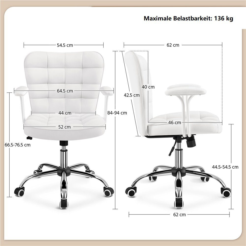 Yaheetech Drehstuhl, Bürostuhl Ergonomischer Schreibtischstuhl Bürosessel günstig online kaufen