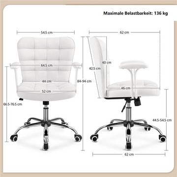 Yaheetech Drehstuhl, Bürostuhl Ergonomischer Schreibtischstuhl Bürosessel Arbeitsstuhl