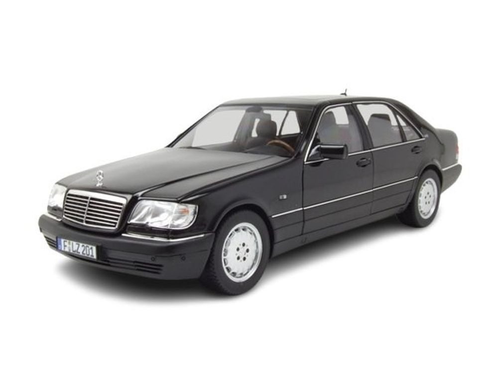 Norev Modellauto Mercedes S600 S-Klasse W140 1997 schwarz, Maßstab 1:18