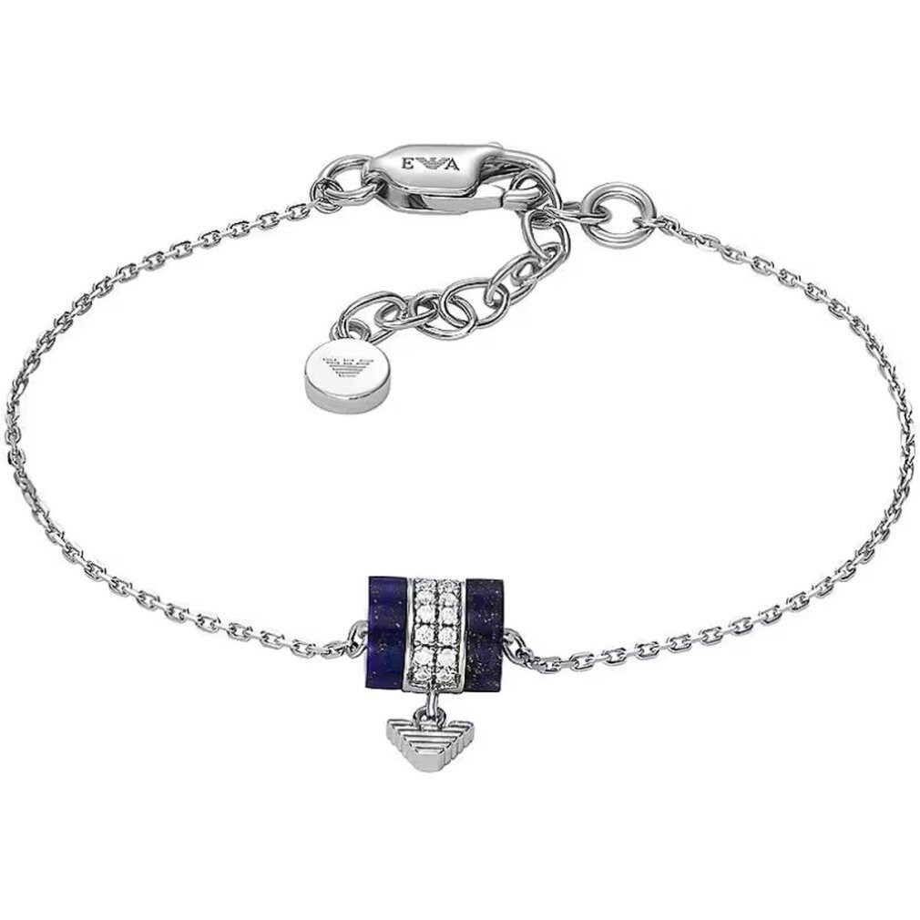 Emporio Armani Armband Schönes Silberarmband mit Lapislazuli und Zirkonen EG3572040