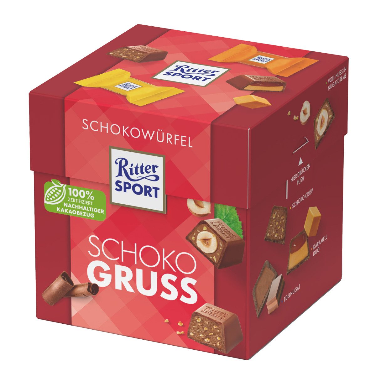 Ritter SPORT Schokolade, Ritter Sport Schokowürfel Schoko Gruß mit verschiedenen Sorten 176g