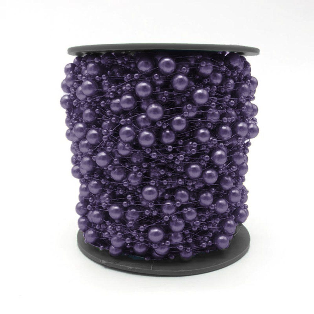 Kopper-24 Ремесленные бусы 5 Бисерgirlanden, ca. 120 cm länge, 8 mm Бисер, Lila dunkel