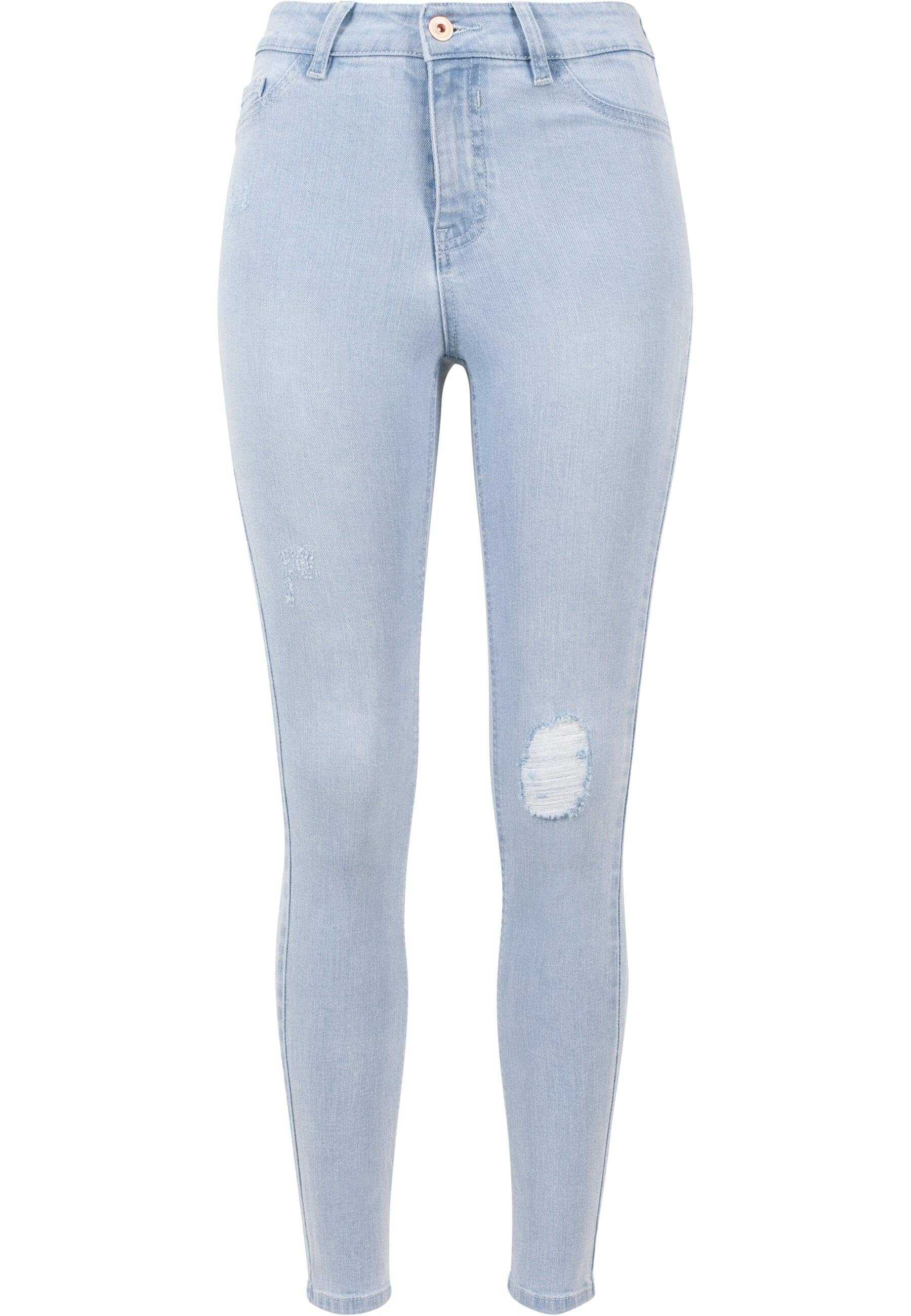 (20344) URBAN Ladies Bequeme High Skinny CLASSICS (1-tlg) Waist Denim Pants Lightblue Damen Jeans