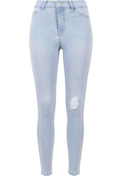 URBAN CLASSICS Bequeme Jeans Urban Classics Damen Ladies High Waist Skinny Denim Pants (1-tlg)
