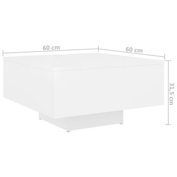 furnicato Couchtisch Weiß 60x60x31,5 cm Spanplatte