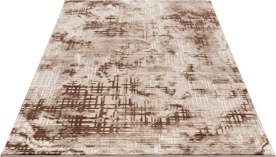 Teppich Cansu, my home, rechteckig, Höhe: 12 mm, Vintage, dezenter Glanz,  Hoch-Tief-Struktur, Schrumpf Carving-Effekt