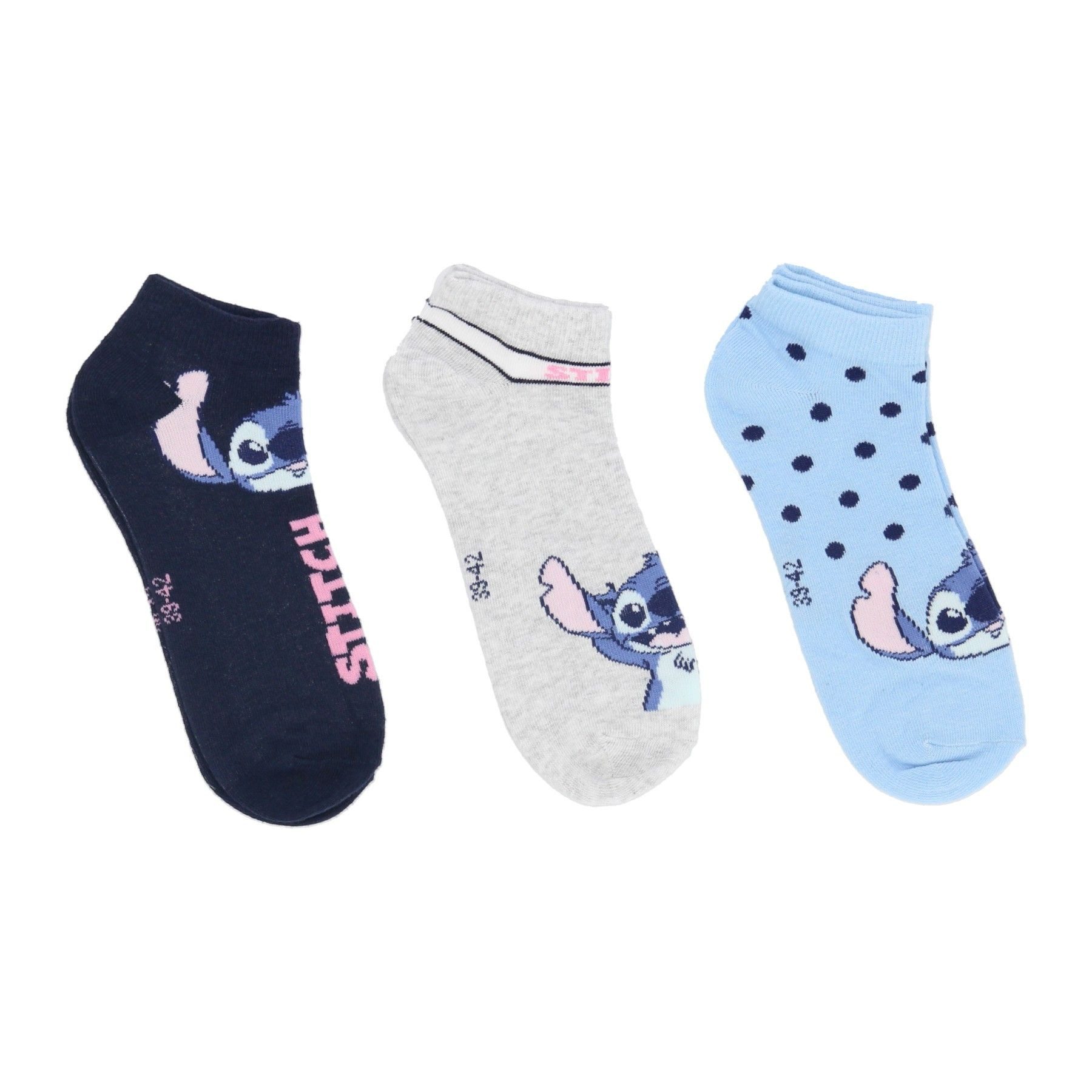Textiel Trade B.V. Kurzsocken Damen Sneaker Lilo & Stitch – 3er Pack Baumwo günstig online kaufen