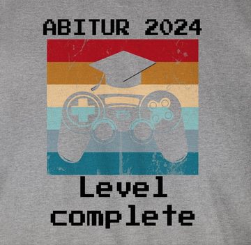 Shirtracer T-Shirt Abitur 2024 Level Complete Vintage schwarz Abitur & Abschluss 2024 Geschenk