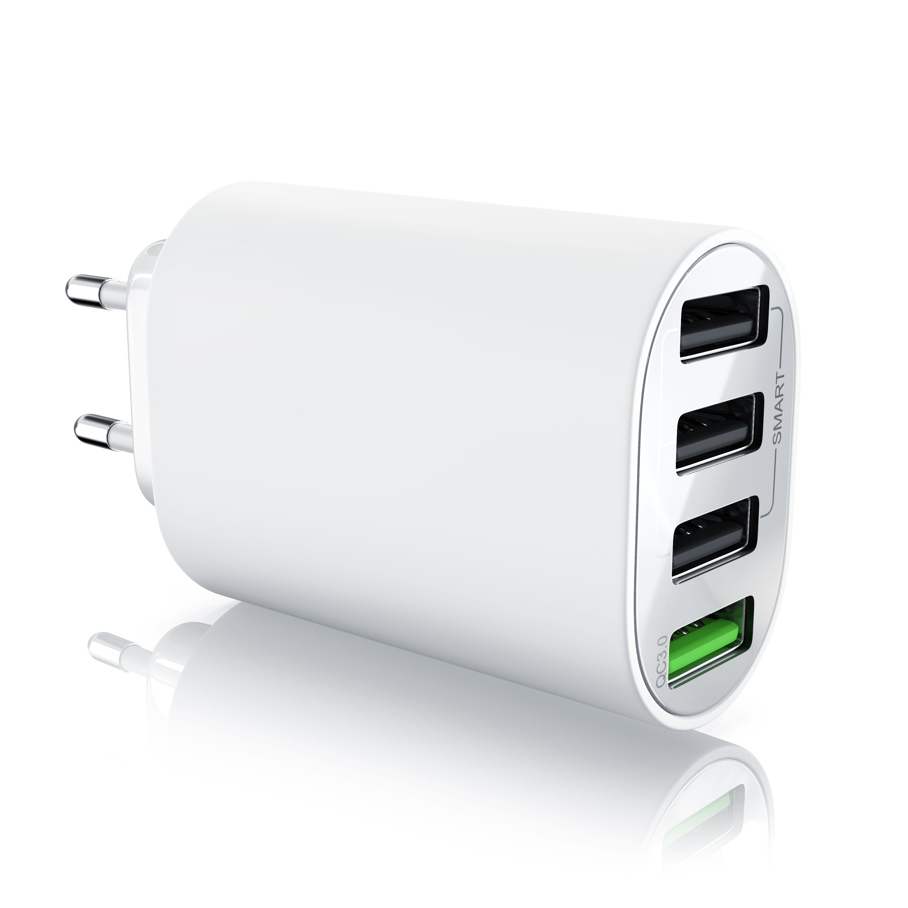 Aplic USB-Ladegerät (3400 mA, 4 Port, Quick Charge 3.0, QC Netzteil, Smart Charge & Solid Charge)