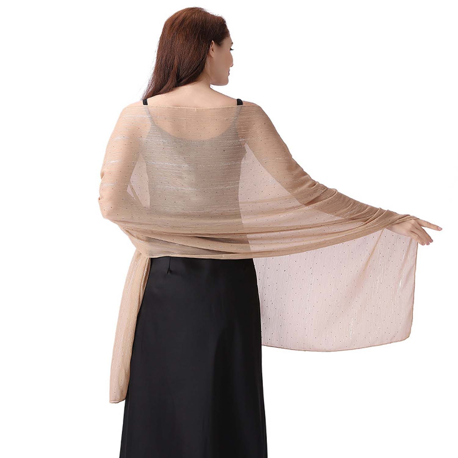 Bwecuy Modeschal Damen Schals und Tücher für Abendkleider, Leichtes Weiches Chiffon