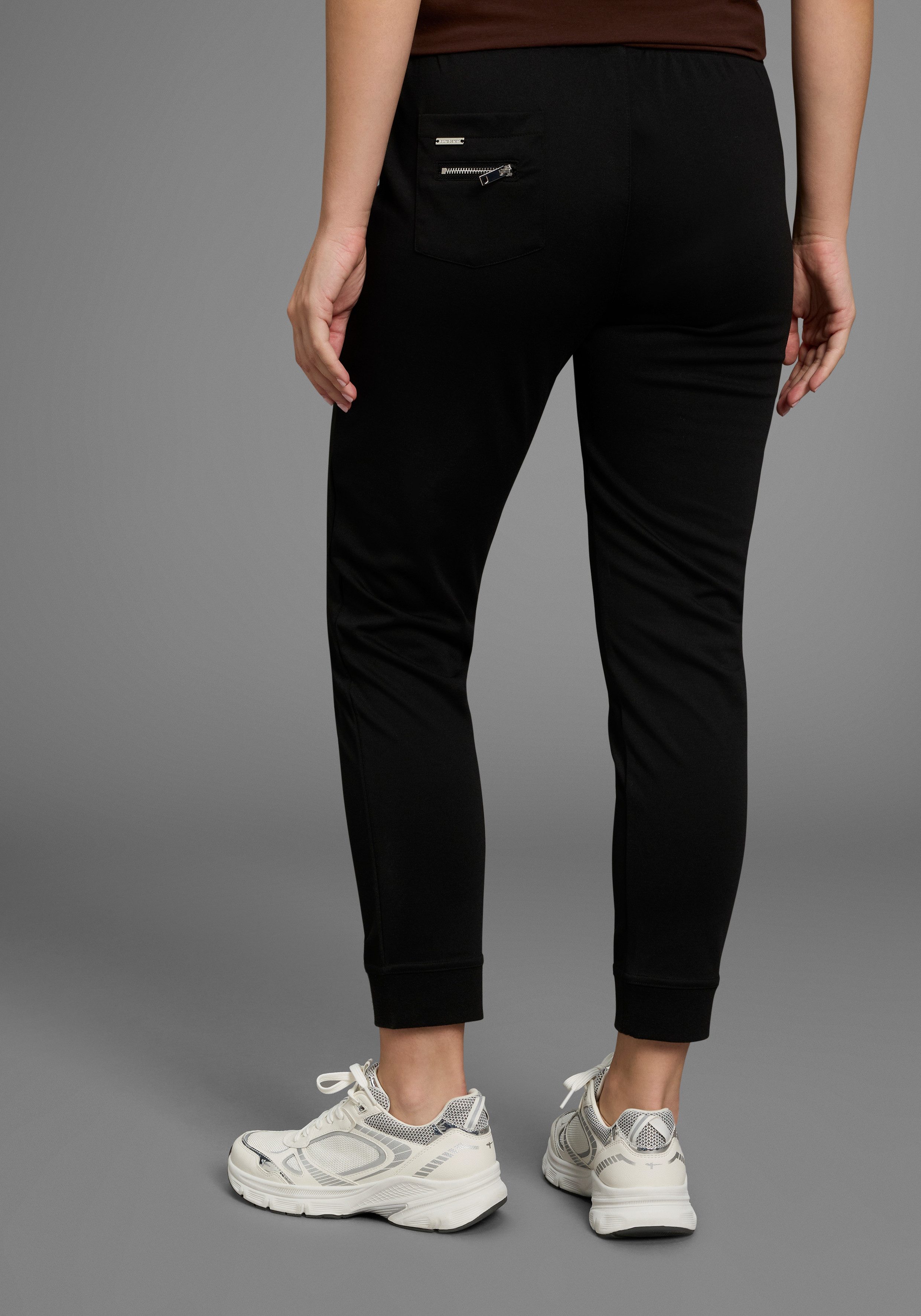 Bruno Banani Jerseyhose Saum-Bündchen günstig online kaufen