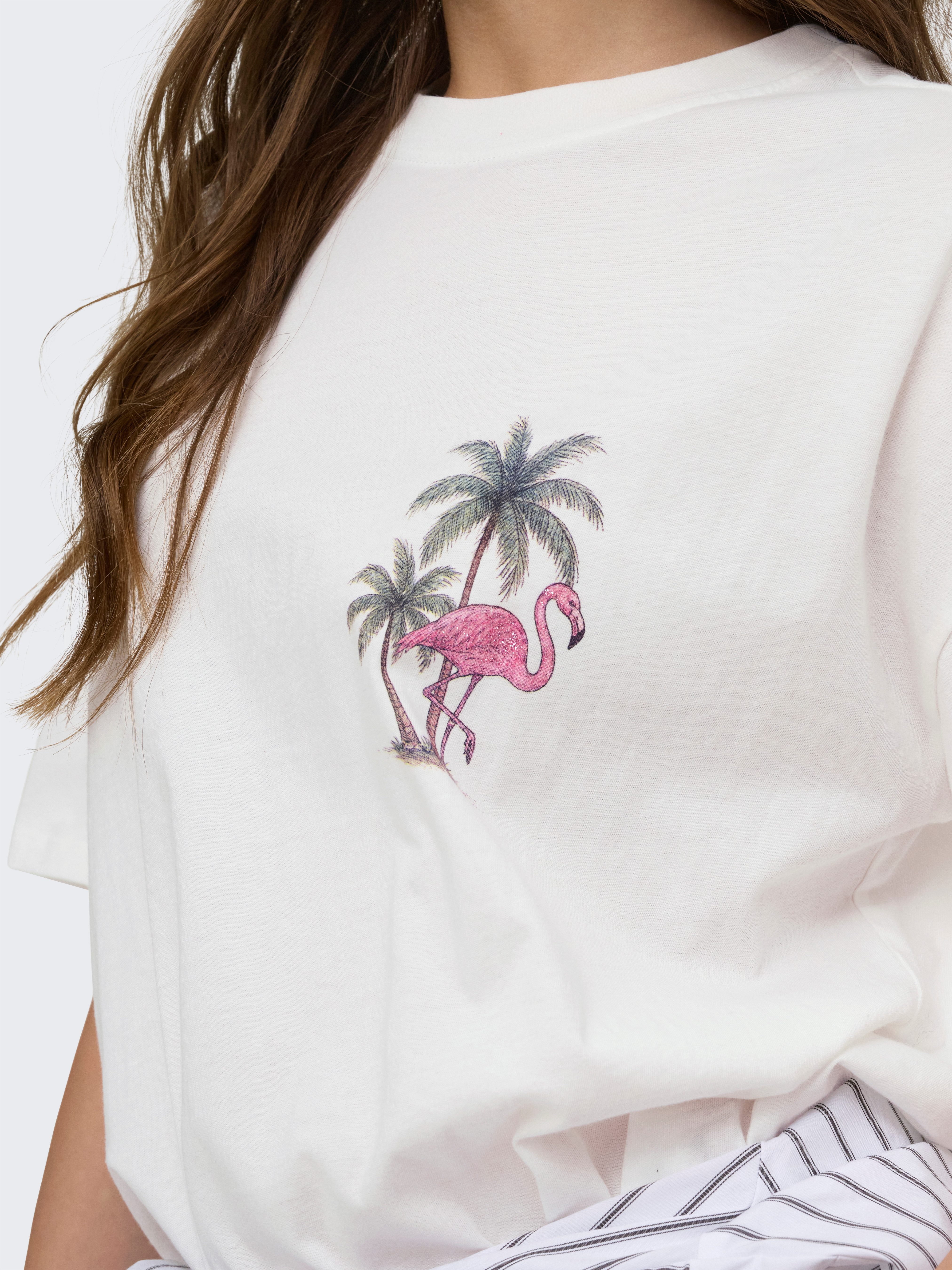 ONLY Kurzarmshirt ONLLUCY BOXY S/S TOP JRS Baumwolle, Rundhals – Bild 3 von 5