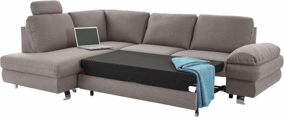 TRENDMANUFAKTUR Ecksofa, wahlweise mit Bettfunktion und Bettkasten ...