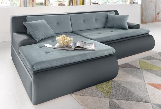 TRENDMANUFAKTUR Ecksofa, wahlweise mit Bettfunktion und Bettkasten ...
