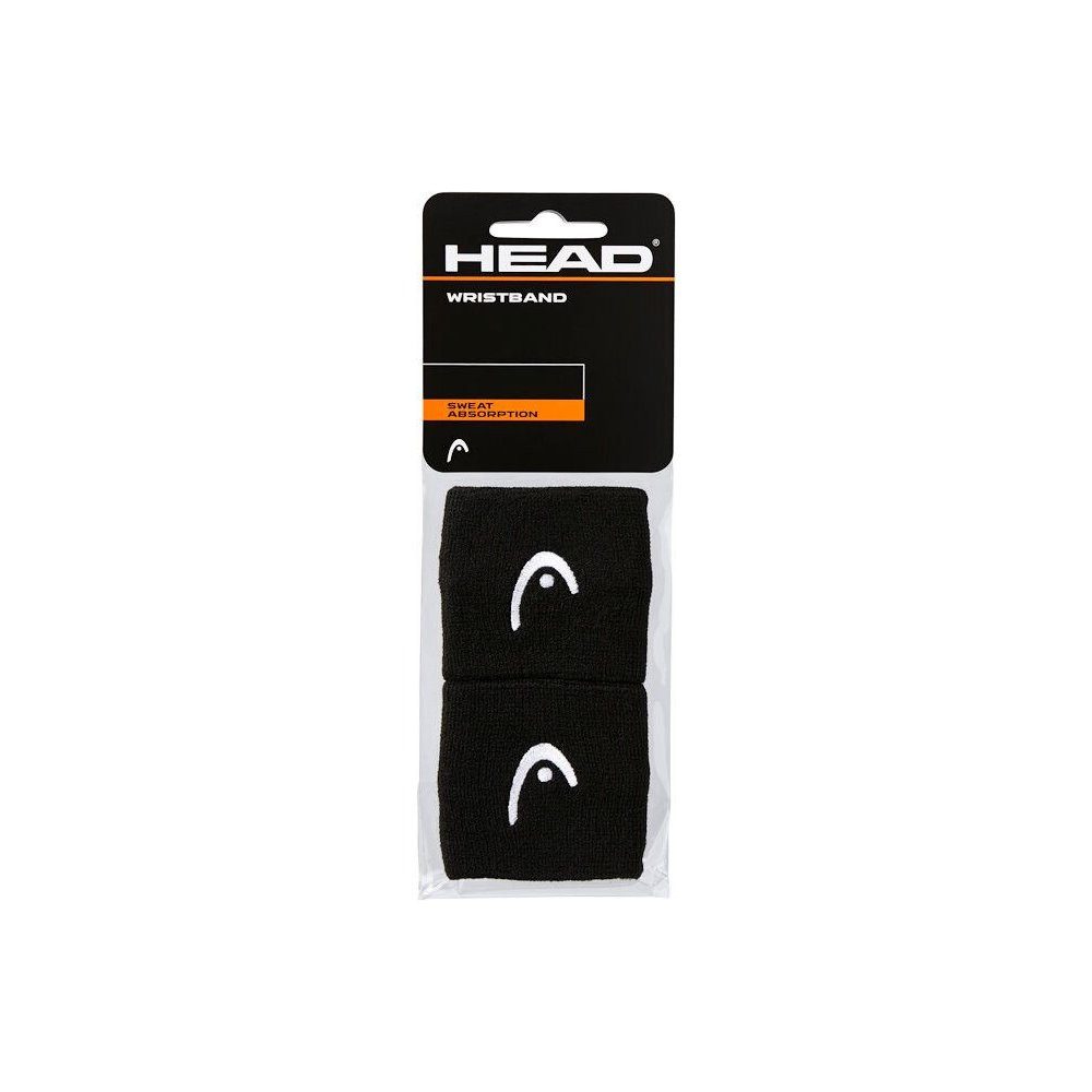 Head Schweißband Schweißbänder Head Wristband 2.5" Black (2 ST)