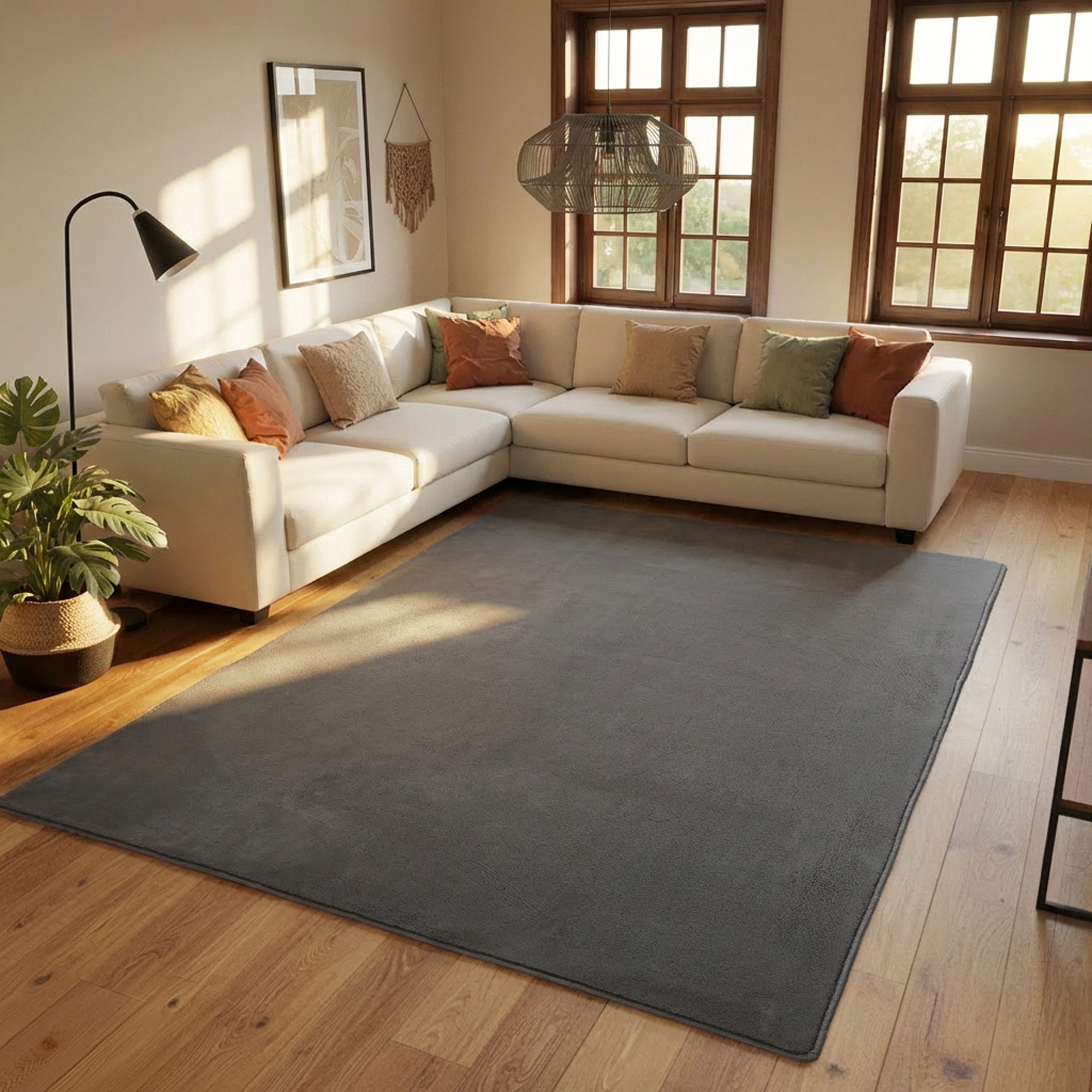 SIMPEX24 Teppich Unicolor - Einfarbig, Läufer, Höhe: 7 mm, Kurzflor Rund Te günstig online kaufen
