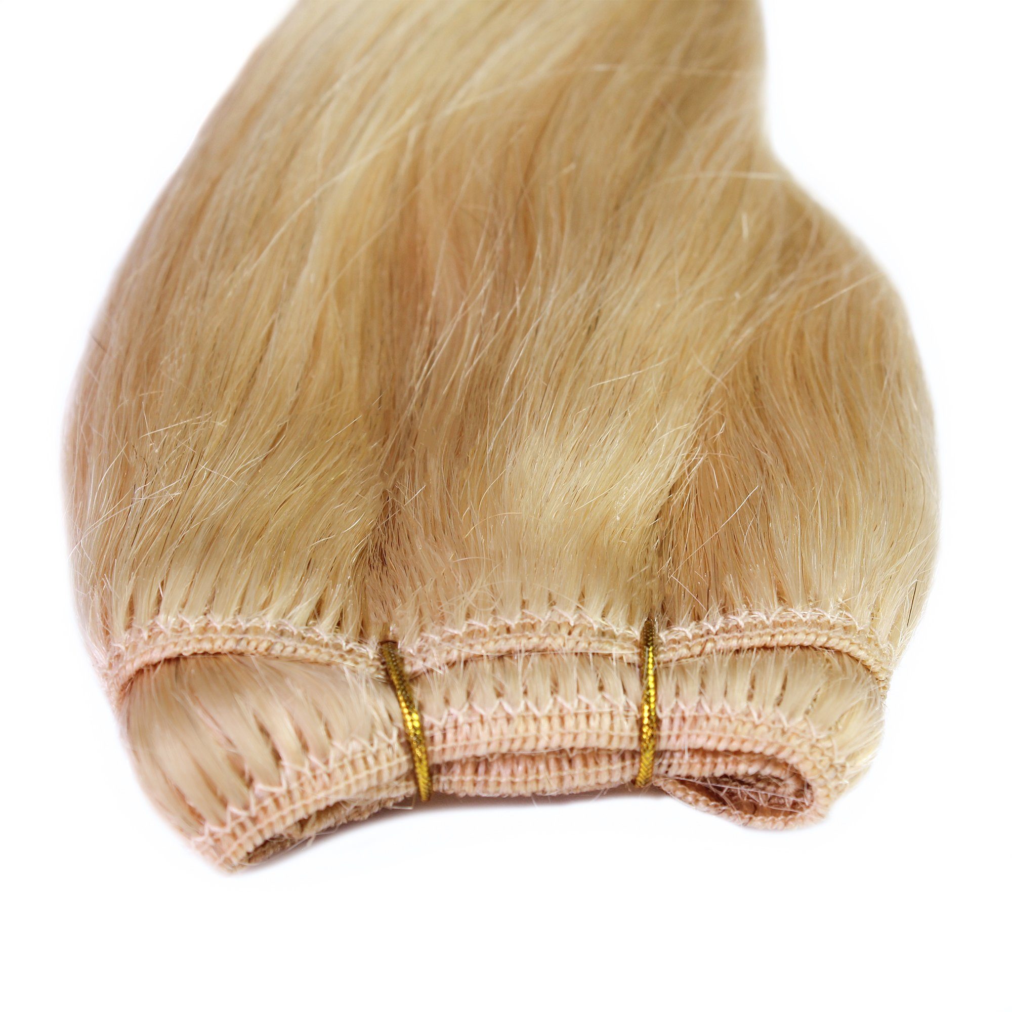 hair2heart Echthaar-Extension Premium Echthaartresse #9/0 Lichtblond 40cm