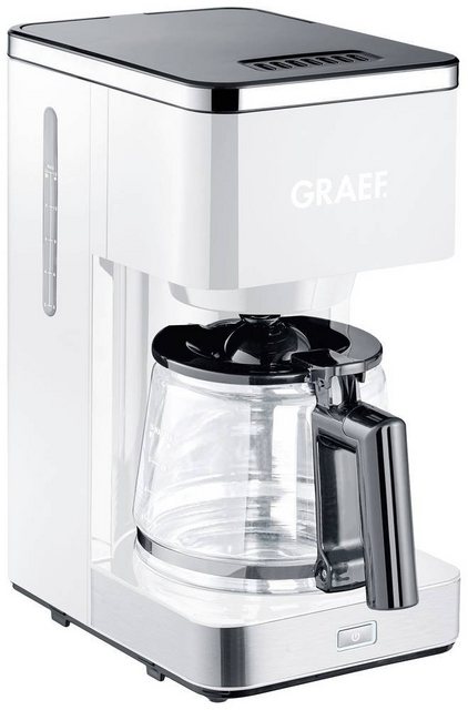 Graef Filterkaffeemaschine Graef FK 401 Kaffeemaschine Weiß Fassungsvermögen Tassen=10 Glaskanne