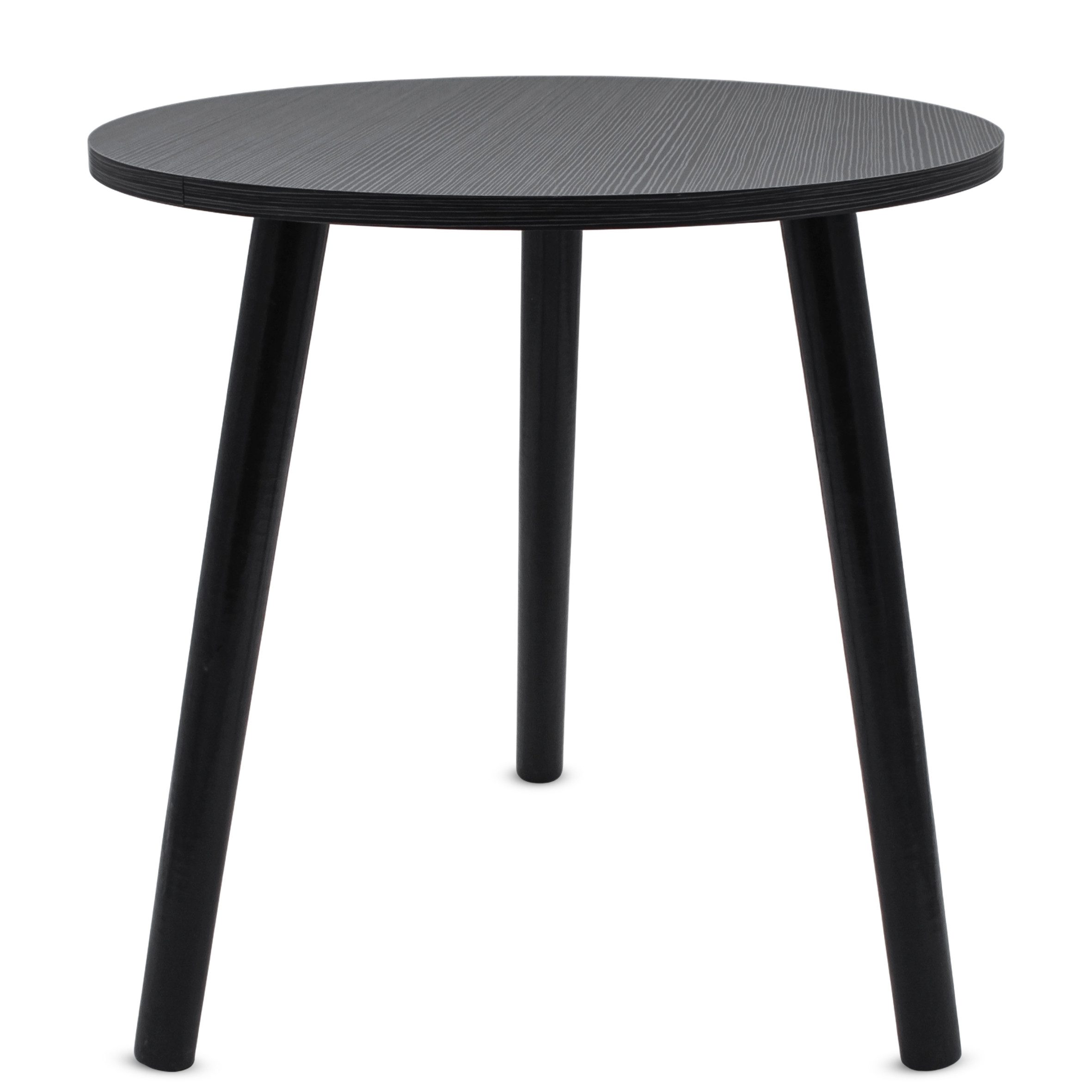 Spetebo Beistelltisch Holz Sofatisch schwarz rund - 41 x 40 cm im eleganten günstig online kaufen