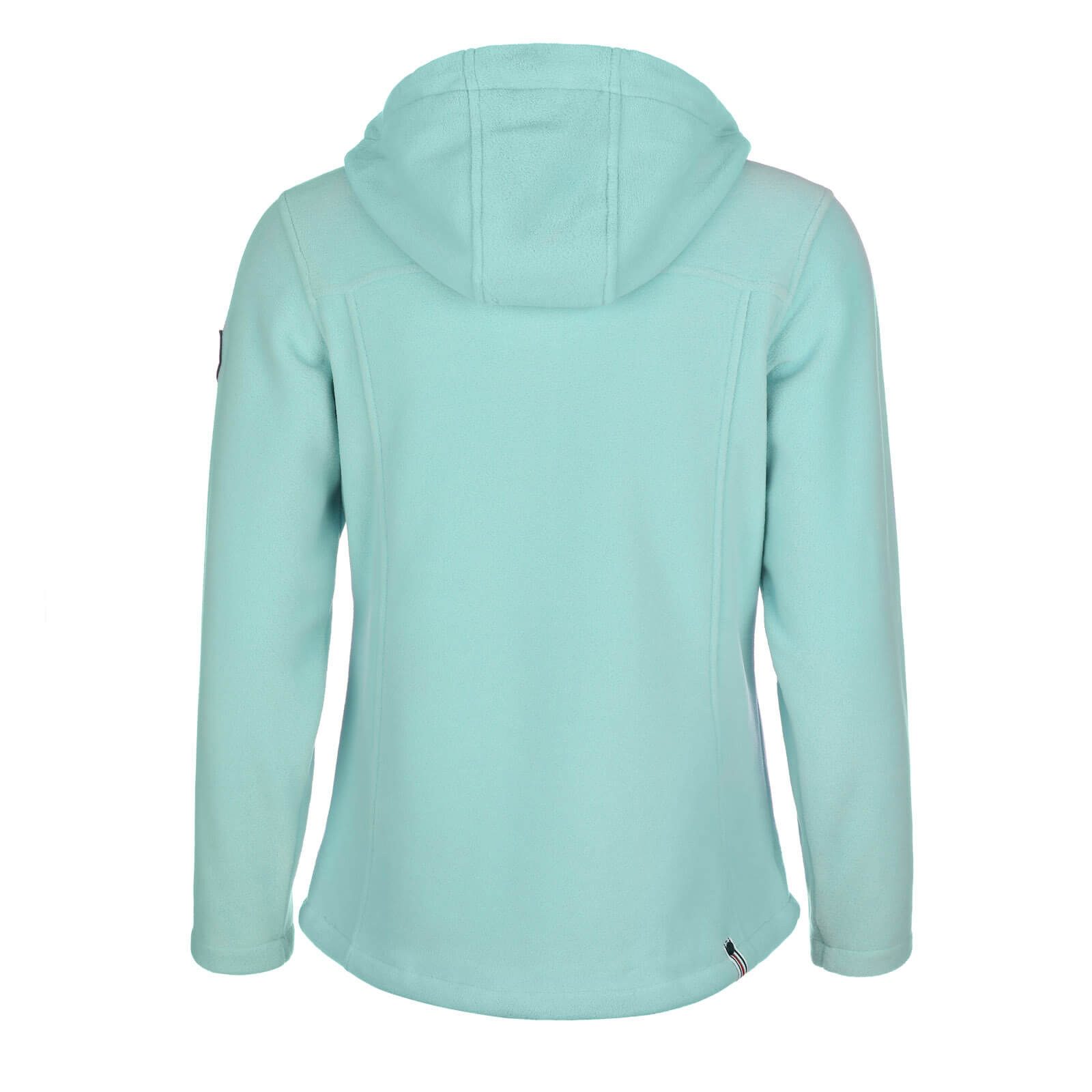 Dry Fashion Fleecejacke Norden Damen Jacke Fleece Windabweisend - Übergangsjacke mit Kapuze Verstellbare Kapuze, 2-Wege-Reißverschluss, Reißverschluss-Taschen