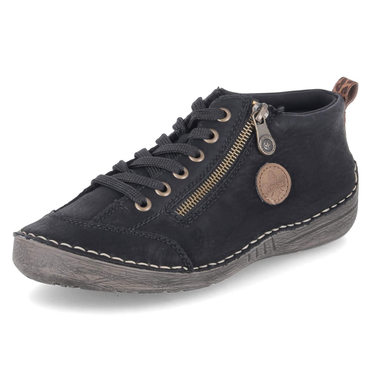 Rieker Rieker 52514-00 Damen Synthetik schwarz Schnürstiefel günstig online kaufen