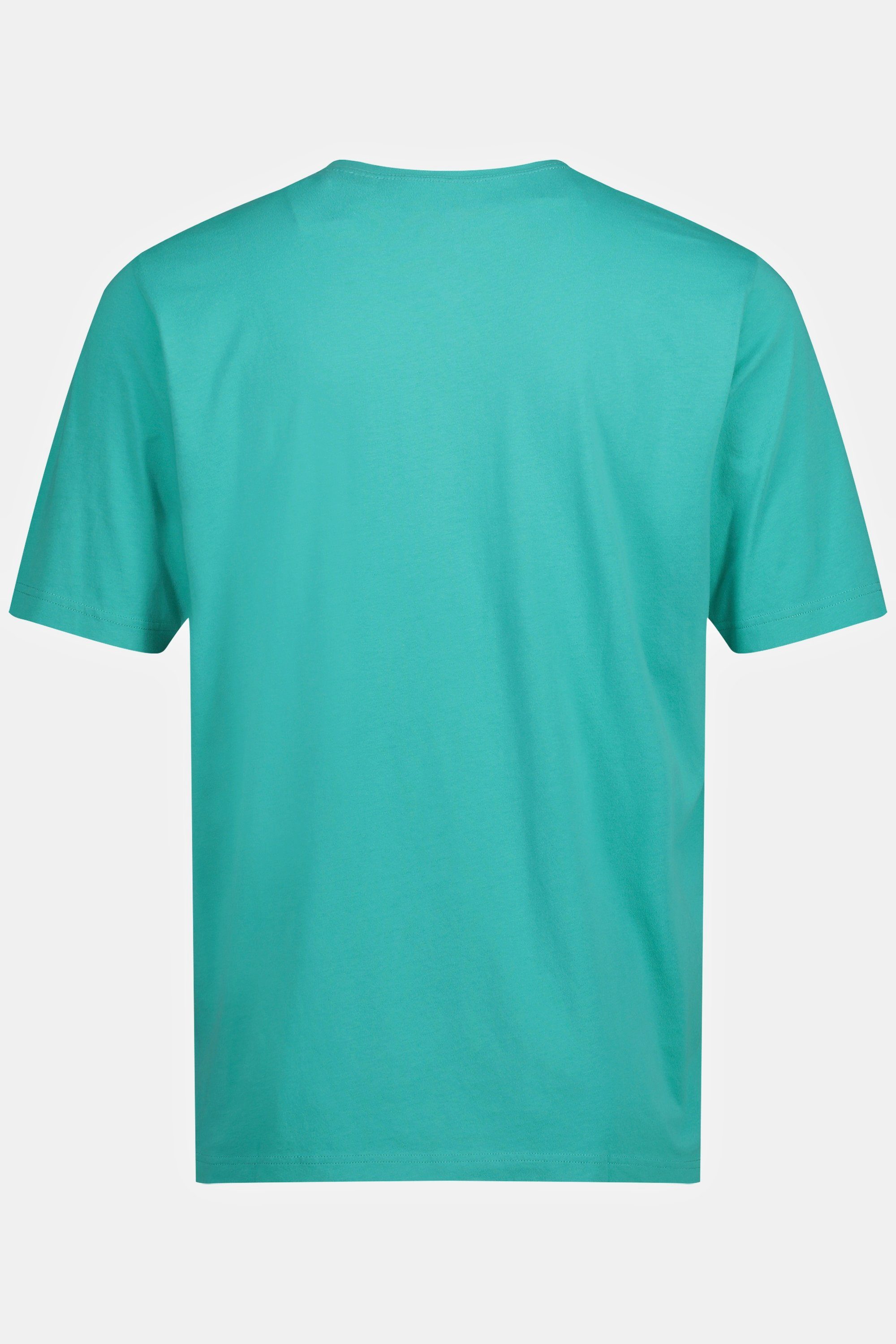 JP1880 T-Shirt karibikgrün helles T-Shirt V-Ausschnitt Basic 8XL bis
