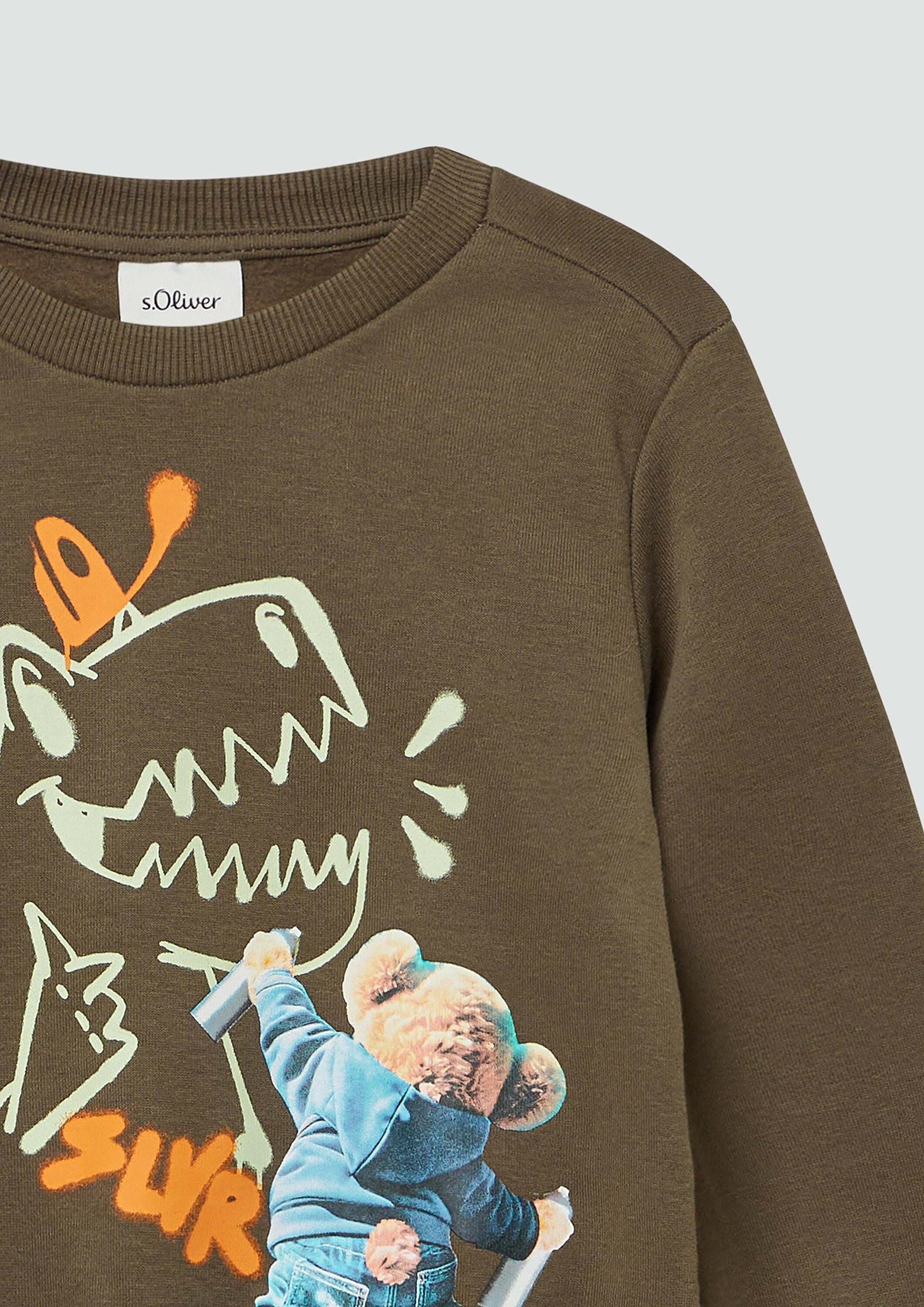 s.Oliver Sweatshirt Sweatshirt Kuscheliges Sweatshirt mit Fotoprint – Bild 4 von 4