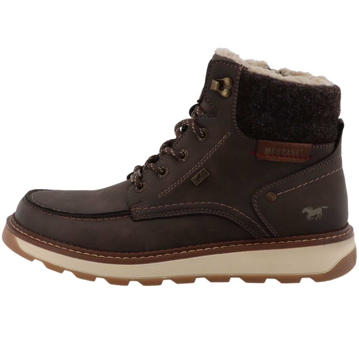 Mustang Shoes 15M0131002-mokka Stiefel Wintertauglicher Schnürboot mit TEX-Membran