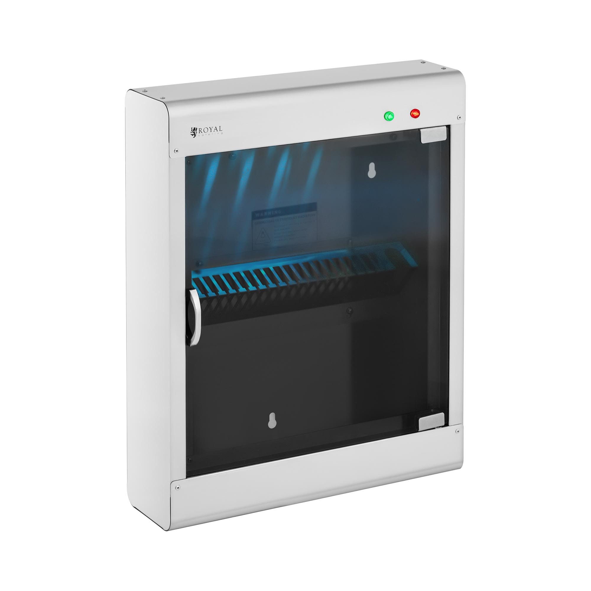 Royal Catering UV-Sterilisator Messersterilisator Sterilisationsgerät Edelstahl Timer 20 Messer, verschiedene Größen