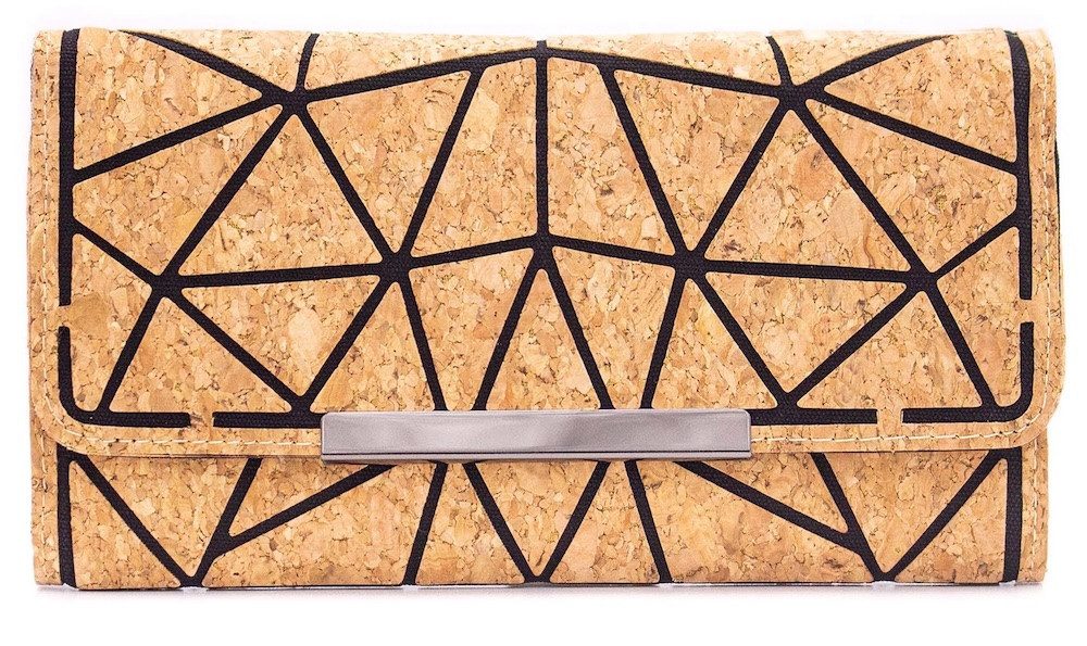 LK Trend & Style Geldbörse Geometrische Vegane Kork Geldbörse, großartige Alternative zu Leder