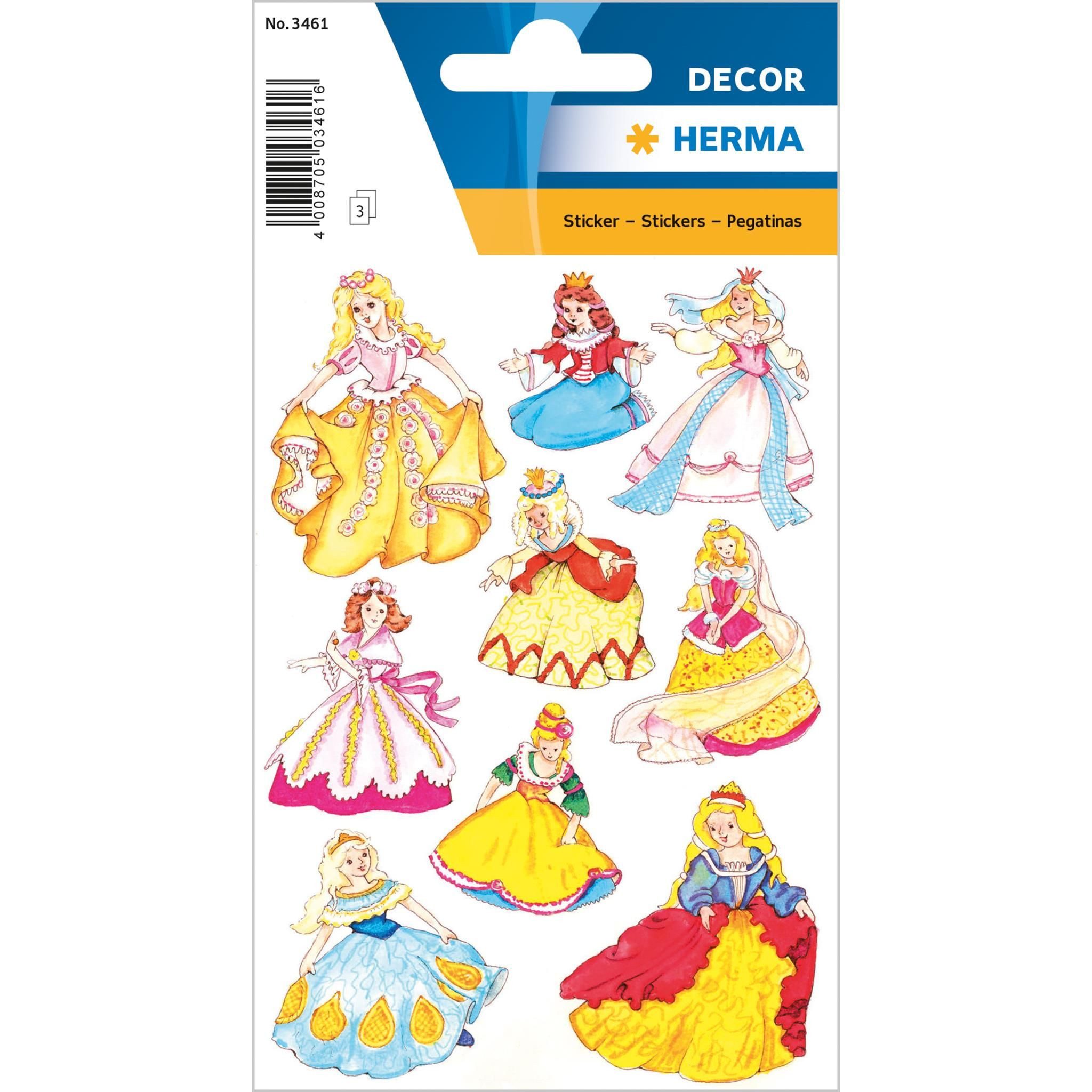 HERMA Sticker Herma Sticker DECOR Prinzessinnen 3 Bl