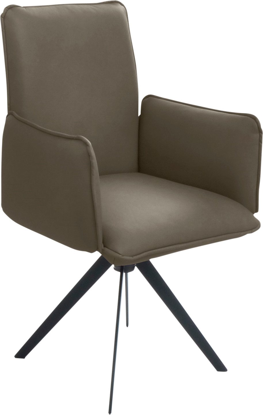 K+W Komfort & Wohnen Drehstuhl, Blitzdrehkreuz und Rückholfunktion, dekorativer 12mm Biese