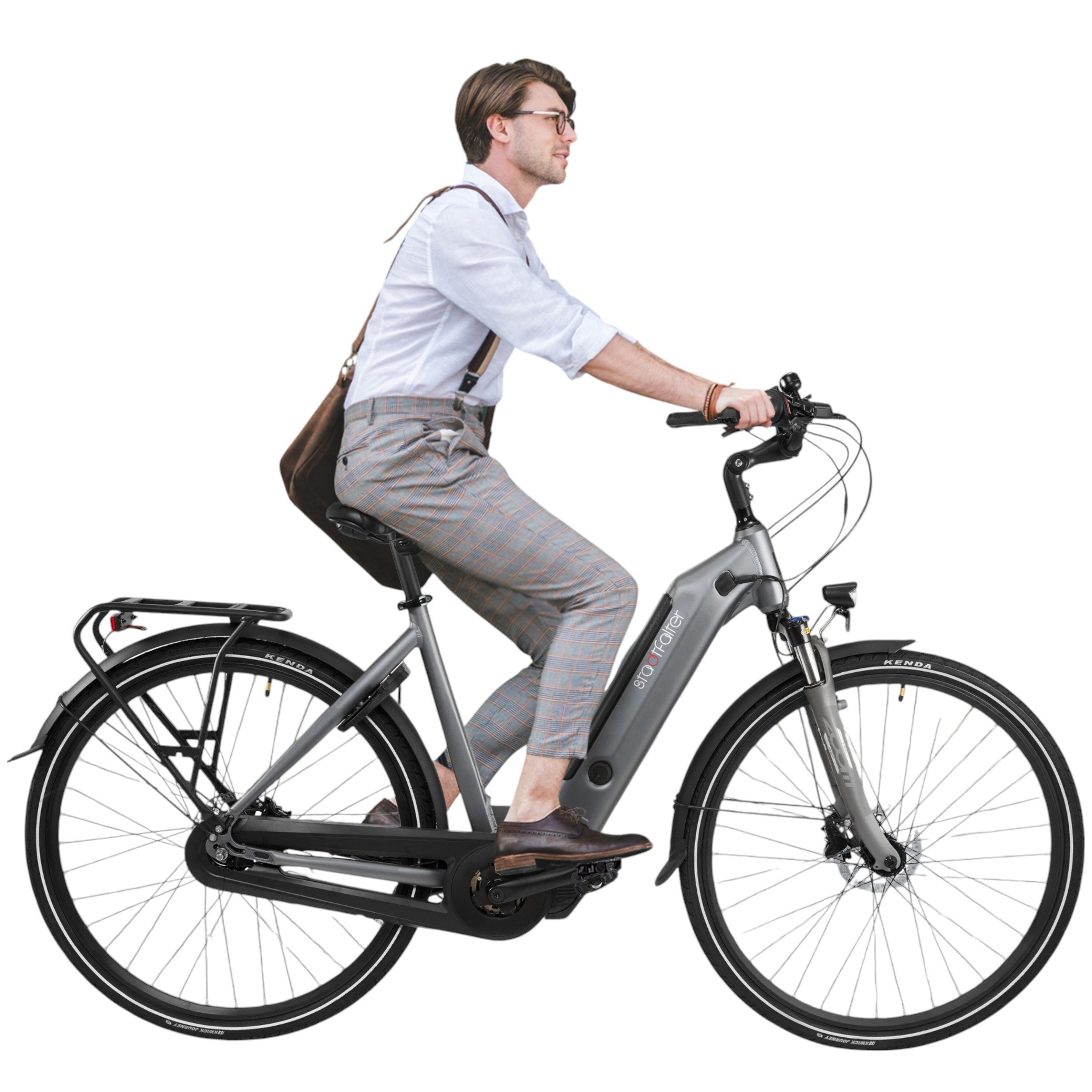 AsVIVA E-Bike Cityrad B14 28 Zoll, 7 Gang Shimano Nexus Schaltwerk, Nabenschaltung, Mittelmotor, 630 Wh, 630 Wh Akku, Mittelmotor 25 km/h, 7-Gang Shimano Nexus, Tiefeinsteiger