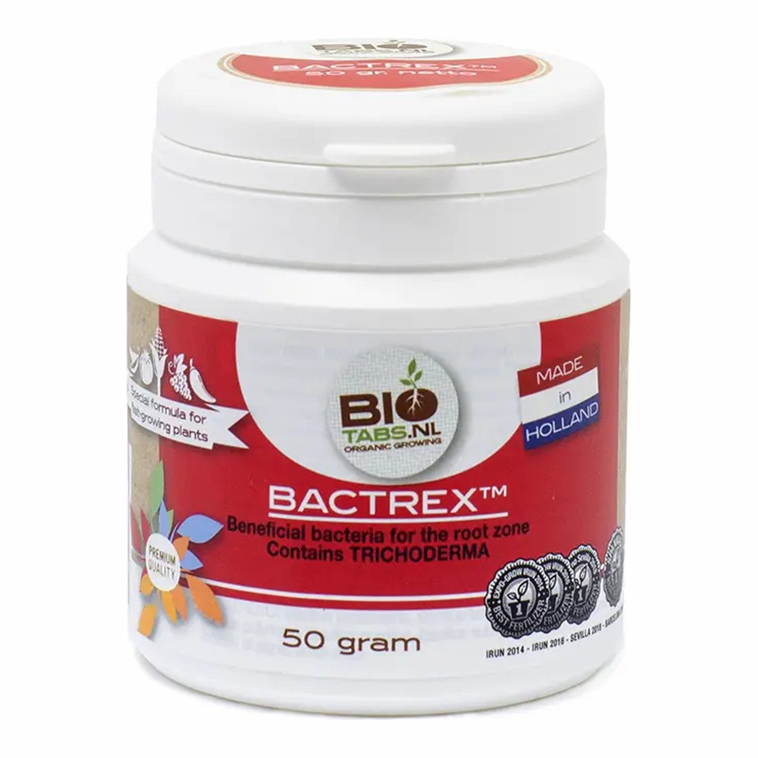 BIOTABS.NL Pflanzendünger Bodenverbesserer BACTREX Pulver 50 g, Konzentrat