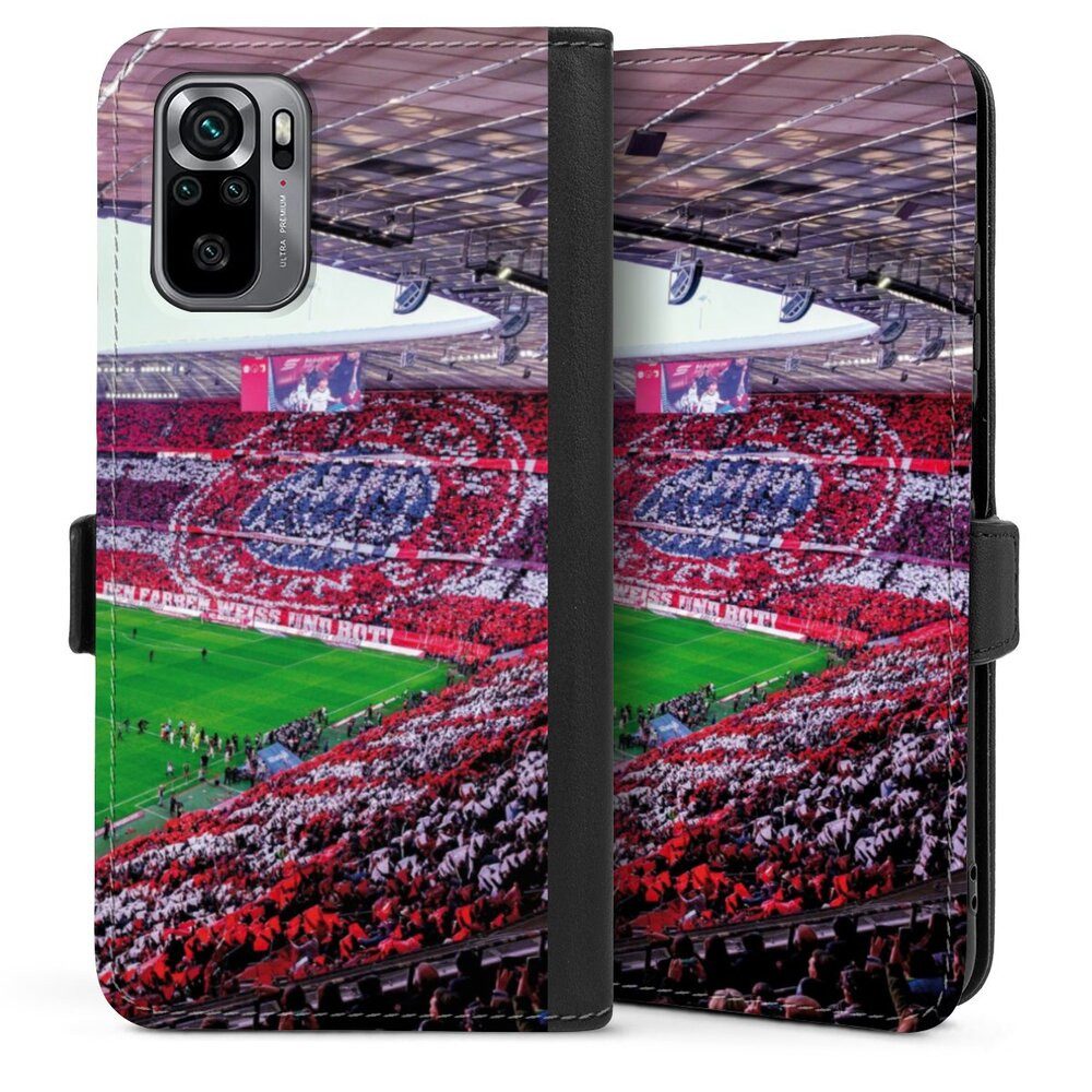 DeinDesign Handyhülle FCB Stadion FC Bayern München FCB Stadion Tribüne, Xiaomi Redmi Note 10 4G Hülle Handy Flip Case Wallet Cover