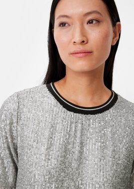 comma casual identity Minikleid Kurzes Chiffon-Kleid mit Pailletten Pailletten