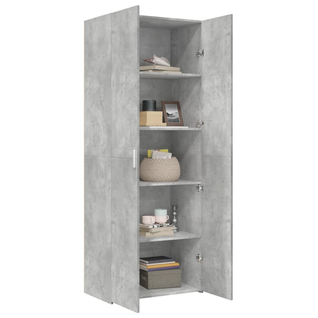 vidaXL Highboard Highboard Betongrau 70x42,5x185 cm günstig online kaufen