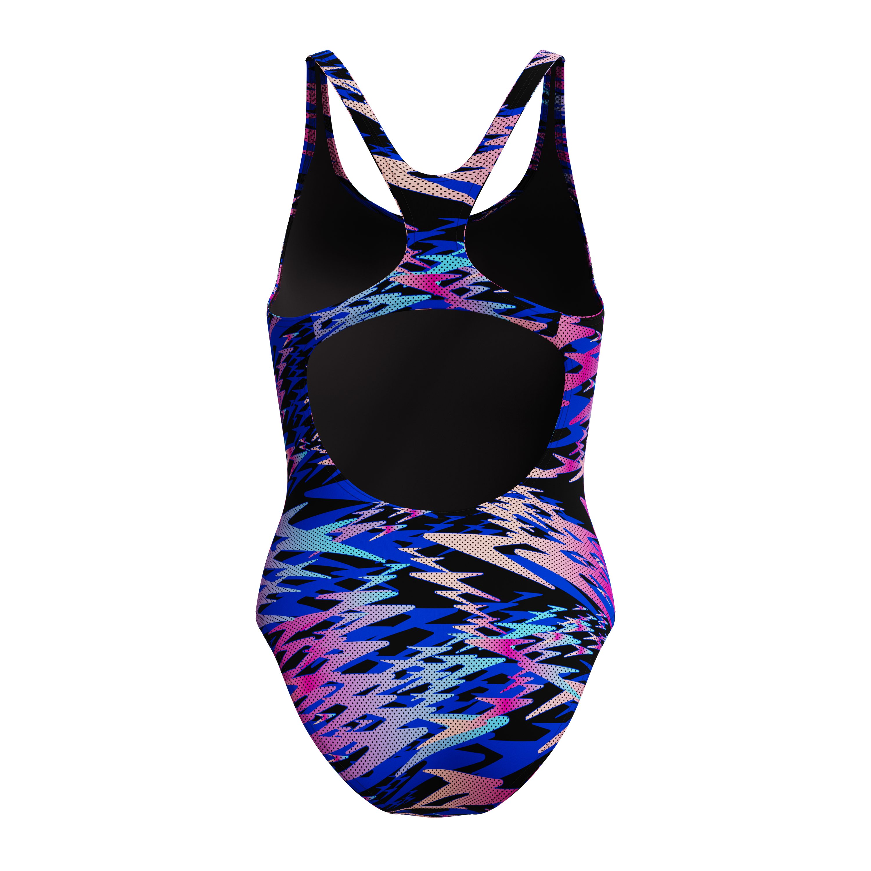 Speedo Badeanzug HYPERBOOM PRINT MEDALIST 1PC BLK/PNK