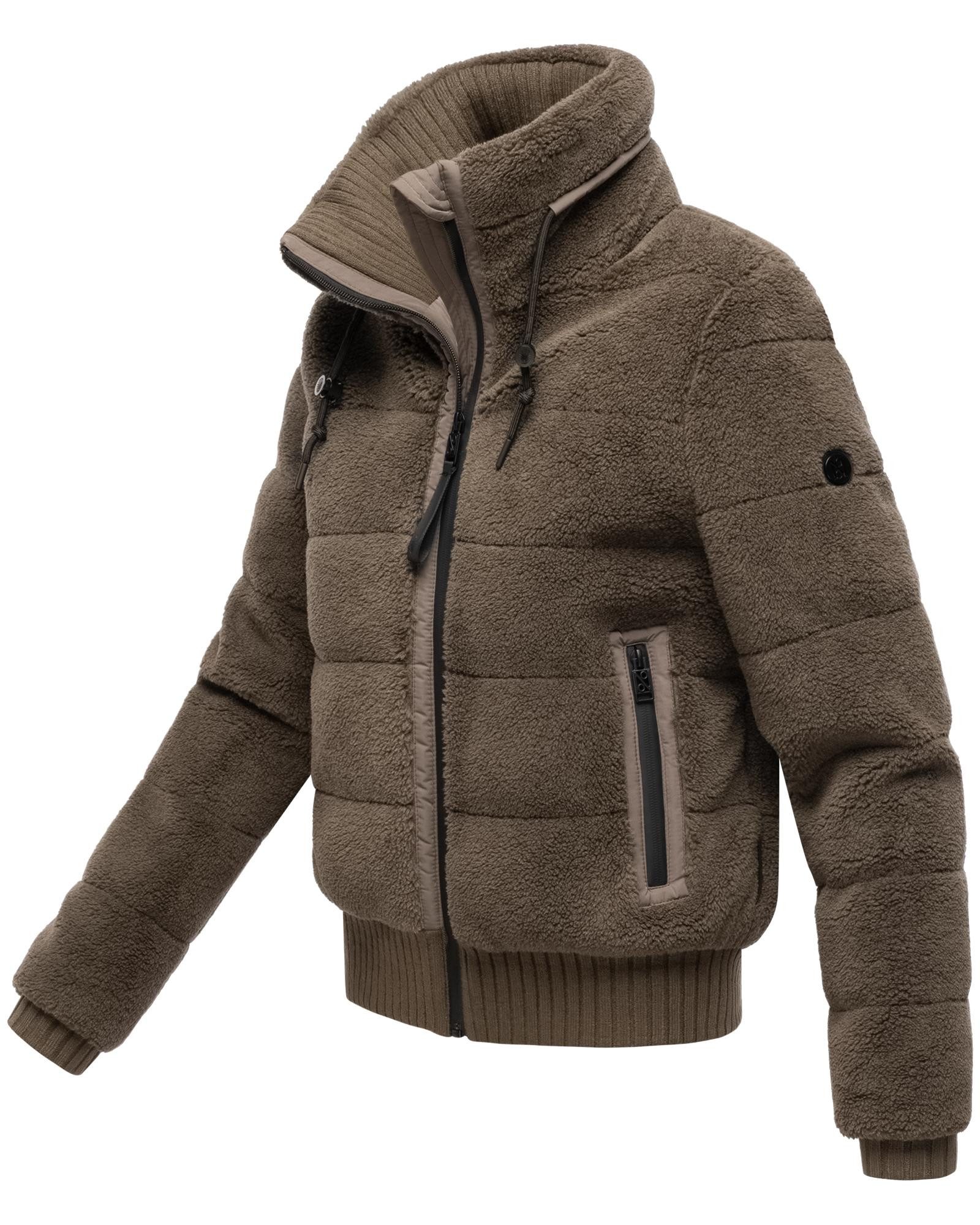 Navahoo Plüschjacke Schneepuder 14 warme Damen Teddyjacke für den Winter