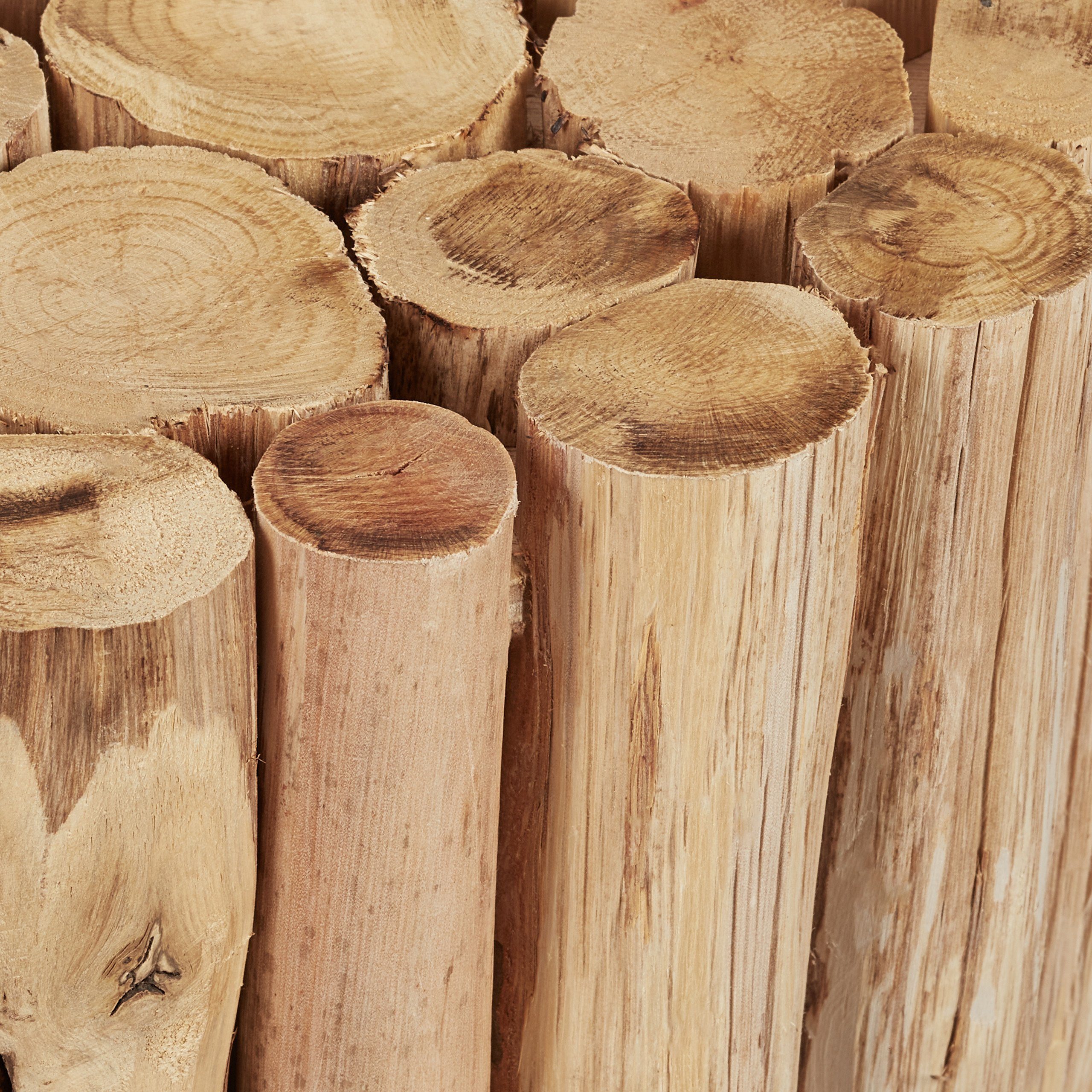 Holz relaxdays Runder aus Blumenhocker Blumenhocker