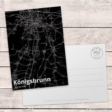 Mr. & Mrs. Panda Postkarte Königsbrunn - Geschenk, Geschenkkarte, Stadt Dorf Karte Landkarte Map