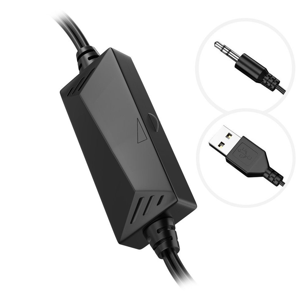 Bolwins A47D 6W mini tragbarer PC Lautsprecher boxen über 3.5mm USB für Laptop PC-Lautsprecher 1 (Mit 3.5mm Kabel, 6 W, 2x 3 Watt Musikleistung, mit Lautstärke)