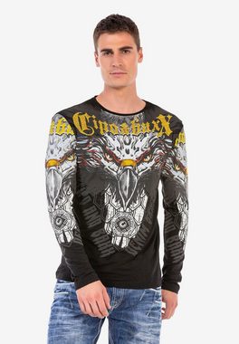 Cipo & Baxx Langarmshirt mit coolem Adler-Print