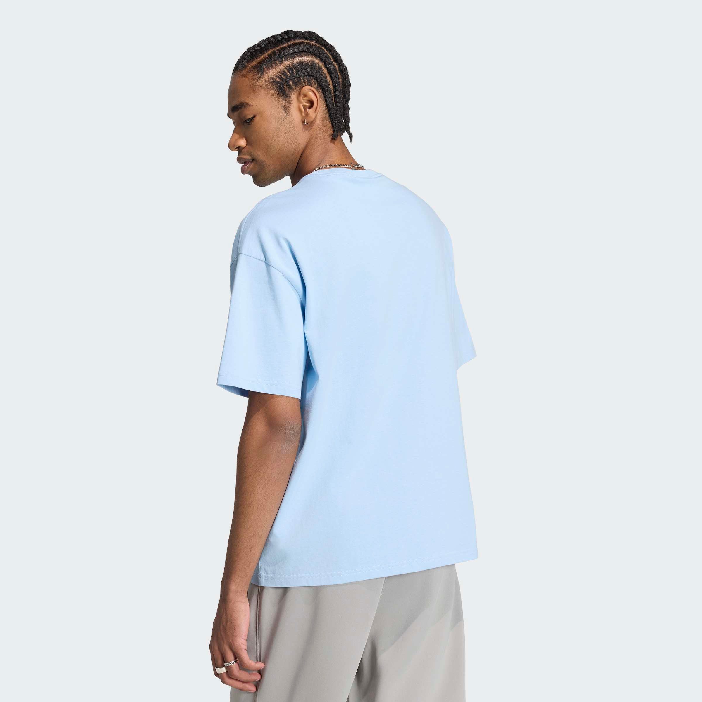 adidas Originals T-Shirt TREFOIL ESSENTIALS, LOCKER GESCHNITTEN für Erwachsene, mit Rundhalsausschnitt, ohne Verschluss, aus Baumwolle
