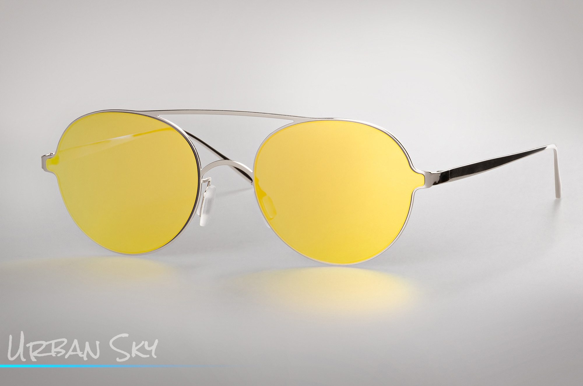 UrbanSky Sonnenbrille Doppelpack „Henry“ (2er-Pack, Sonnenbrillen-Set mit Einstecketuis) verspiegelte Metallbrillen Pilotenstil UV400